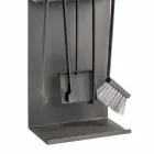Conjunto de 4 ferramentas de aço preto para lareira fabricado na Itália - Rachel Viadurini