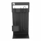 Conjunto de ferramentas de design para lareira em aço preto fabricado na Itália - Ostro Viadurini