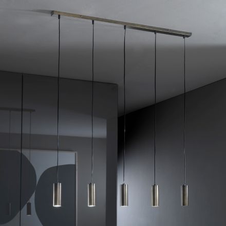 5 Luminária pendente em metal fabricada na Itália - Leia Viadurini