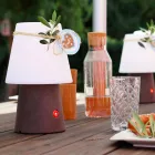 Lâmpada LED recarregável em plástico colorido para interior ou exterior - Fungostar Viadurini