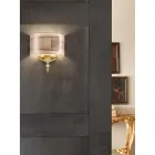 Candeeiro de parede de vidro artesanal italiano clássico com abajur - Magrena Viadurini