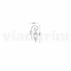 Luminária de parede para exterior em alumínio fundido feito na Itália, Anika Viadurini