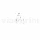 Lâmpada de parede de alumínio branco feita na Itália, Anusca Viadurini