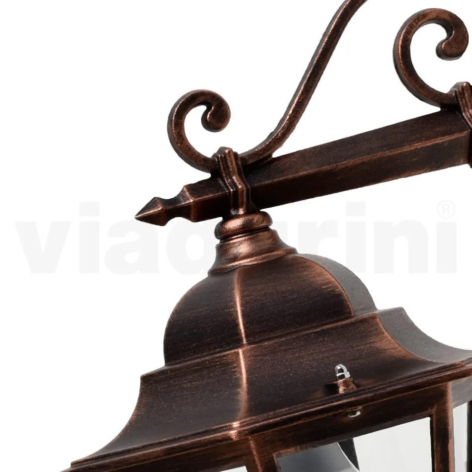 Candeeiro de parede de jardim em alumínio fundido fabricado na Itália - Pinako Viadurini