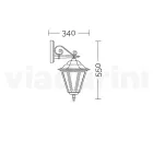 Candeeiro de parede de jardim em alumínio fundido fabricado na Itália - Pinako Viadurini
