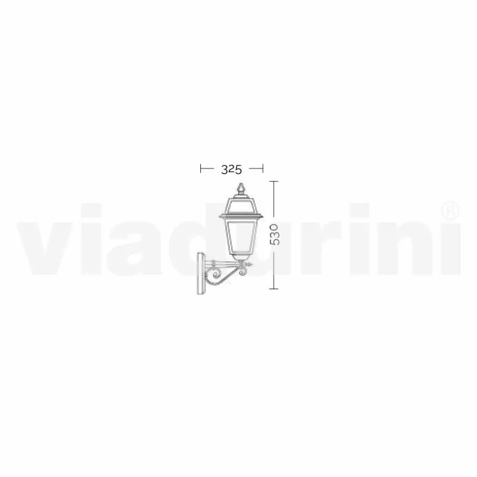 Kristel, uma lâmpada de parede de jardim de alumínio fabricada na Itália Viadurini