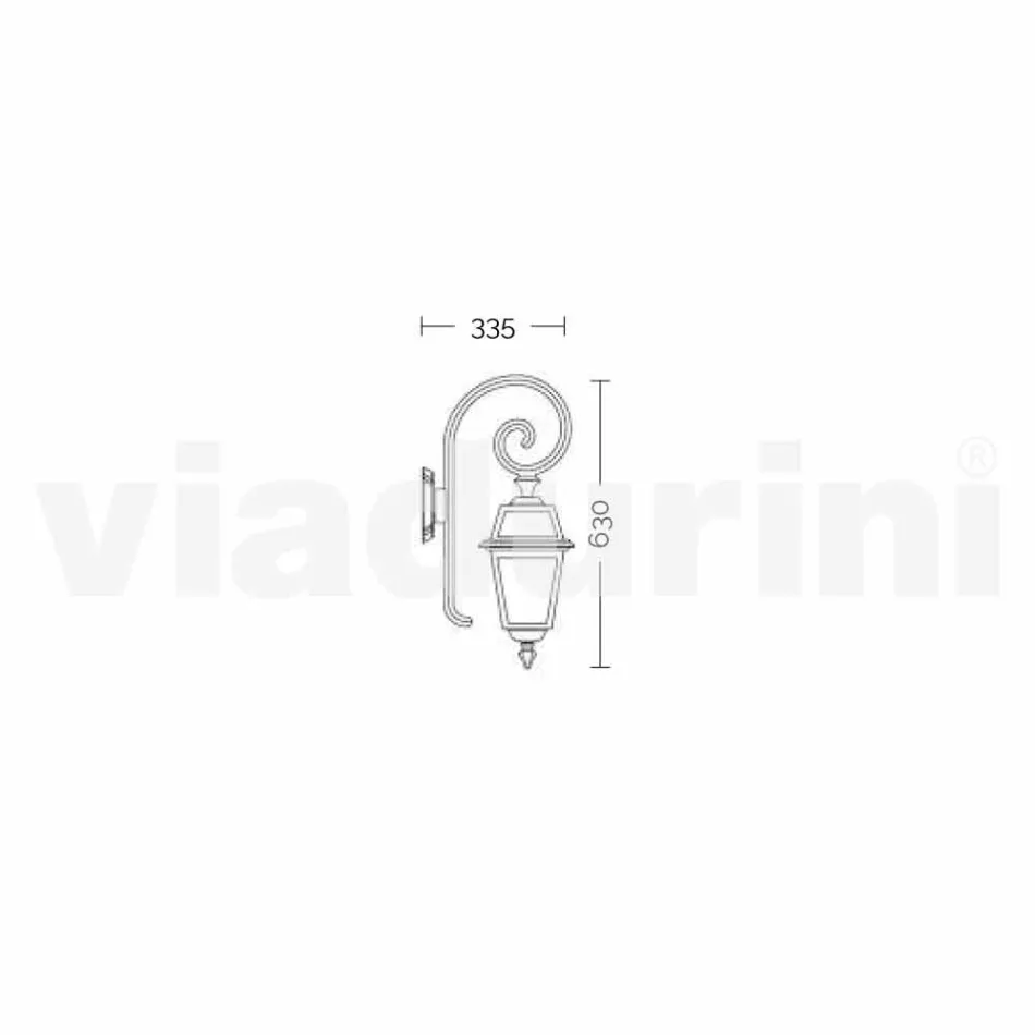 Kristel, uma lâmpada de parede de jardim de alumínio fabricada na Itália Viadurini