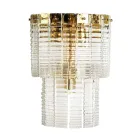 Lâmpada de parede moderna em vidro artesanal de luxo feito na Itália - Valadier Viadurini