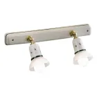 Luminária de Parede 2 ou 3 Focos em Latão e Cerâmica Pintada à Mão - Savona Viadurini