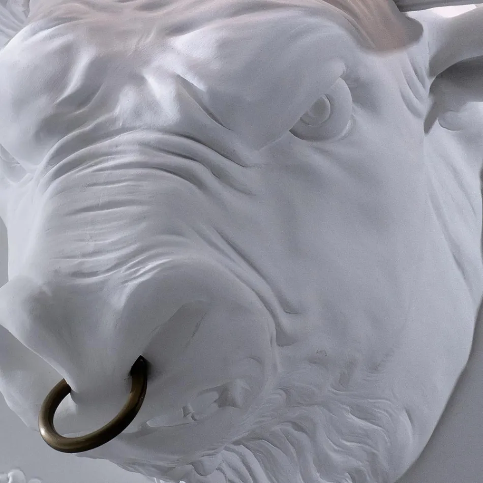 Candeeiro de Parede com 2 Luzes em Design Cerâmico em Forma de Touro - Marrena Viadurini