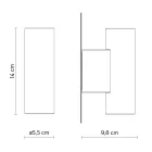 Candeeiro de parede exterior design em alumínio branco ou preto - Leopida Viadurini