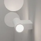 Candeeiro de parede exterior design em alumínio branco ou preto - Leopida Viadurini