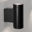 Candeeiro de parede exterior design em alumínio branco ou preto - Leopida Viadurini