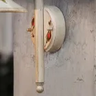 Candeeiro de Parede Exterior em Alumínio Branco Pintado à Mão - Imperia Viadurini