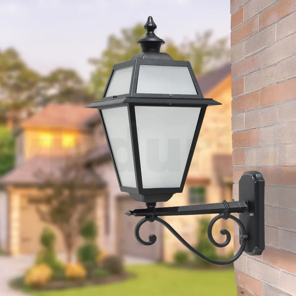 Luminária de parede externa de alumínio feita na Itália vintage - Vivian Viadurini