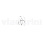 Candeeiro de parede de jardim em alumínio produzido em Itália, Aquilina Viadurini