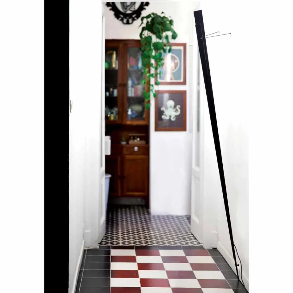 Candeeiro de parede de metal regulável com LED integrado Made in Italy - Celine Viadurini