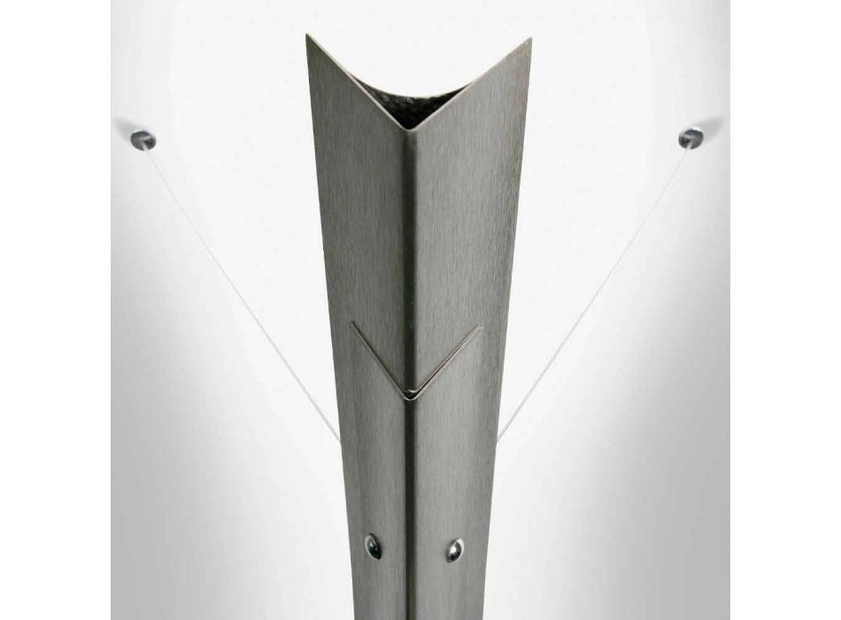 Candeeiro de parede de metal regulável com LED integrado Made in Italy - Celine Viadurini