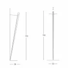 Candeeiro de parede de metal regulável com LED integrado Made in Italy - Celine Viadurini