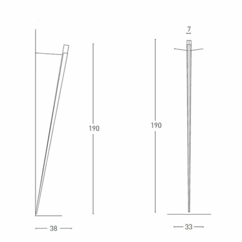 Candeeiro de parede de metal regulável com LED integrado Made in Italy - Celine Viadurini