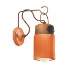 Lâmpada de parede em cerâmica e ferrugem de ferro Desiree Ferroluce Viadurini