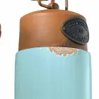 Lâmpada de parede em cerâmica e ferrugem de ferro Desiree Ferroluce Viadurini