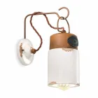 Lâmpada de parede em cerâmica e ferrugem de ferro Desiree Ferroluce Viadurini