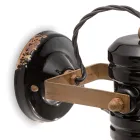 Luminária de Parede em Ferro e Cerâmica Industrial Artesanal - Urban Viadurini