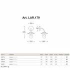 Lâmpada de parede La Traviata cobre, vidro, latão antigo Viadurini