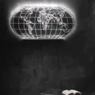 Candeeiro de parede Planisphere em cristal acrílico gravado a laser - Rihanna Viadurini