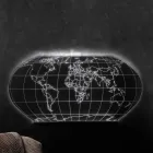 Candeeiro de parede Planisphere em cristal acrílico gravado a laser - Rihanna Viadurini