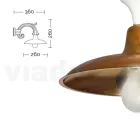 Luminária de parede externa vintage em alumínio fabricada na Itália - Adela Viadurini