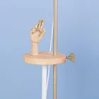 Candeeiro de pé de design em aço, cinza e latão Made in Italy - Pitulla Viadurini