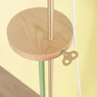 Candeeiro de pé de design em aço, cinza e latão Made in Italy - Pitulla Viadurini