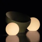 Luminária esférica de polietileno cor alabastro, fabricada na Itália - Calipso Viadurini
