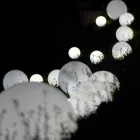 Globo esfera / candeeiro de mesa Slide Globo branco brilhante feito na Itália Viadurini