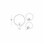 Globo esfera / candeeiro de mesa Slide Globo branco brilhante feito na Itália Viadurini