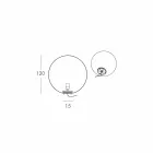 Globo esfera / candeeiro de mesa Slide Globo branco brilhante feito na Itália Viadurini