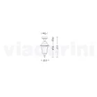 Candeeiro de teto de jardim em alumínio fabricado na Itália, Aquilina Viadurini