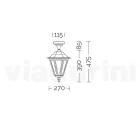 Candeeiro de Teto de Jardim em Vidro e 5 Acabamentos em Alumínio - Pinako Viadurini