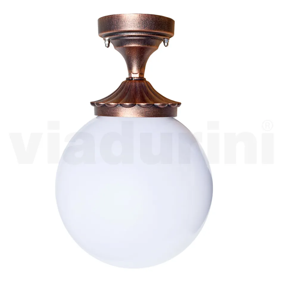 Candeeiro de teto em acrílico e alumínio preto fabricado na Itália - Trovanero Viadurini