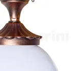 Candeeiro de teto em acrílico e alumínio preto fabricado na Itália - Trovanero Viadurini