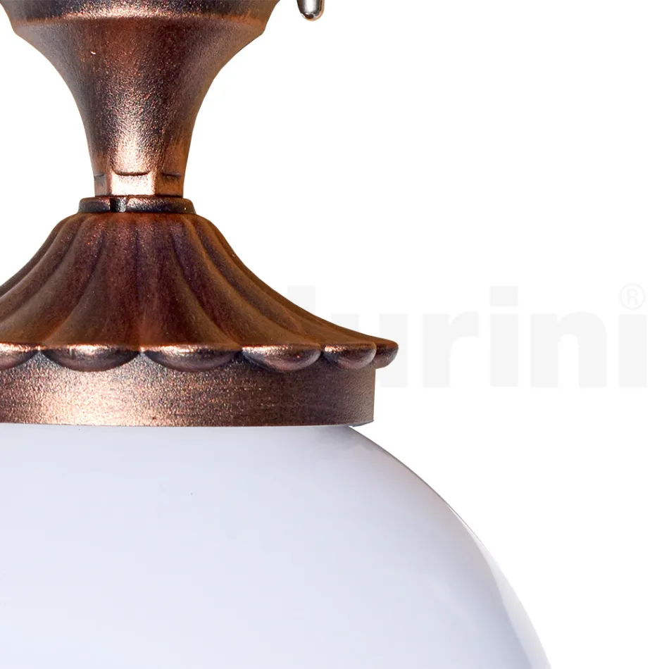 Candeeiro de teto em acrílico e alumínio preto fabricado na Itália - Trovanero Viadurini