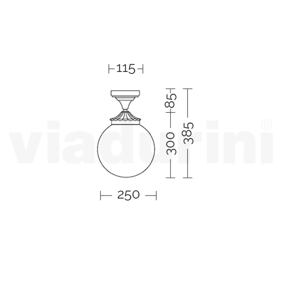 Candeeiro de teto em acrílico e alumínio preto fabricado na Itália - Trovanero Viadurini
