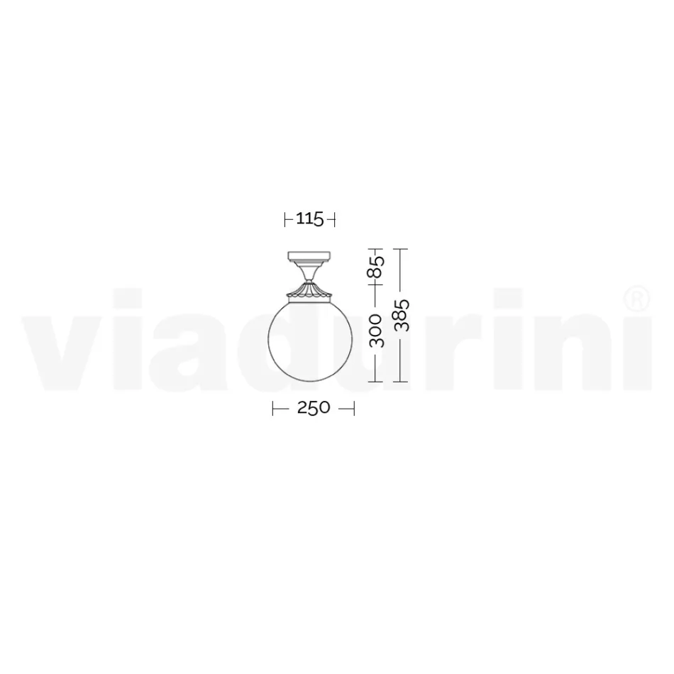 Candeeiro de Teto em Acrílico Opala e Estrutura em Alumínio Branco - Trovabianco Viadurini
