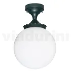 Candeeiro de teto em alumínio e acrílico opala fabricado na Itália - Trovaantracite Viadurini