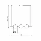 Lâmpada de suspensão 3 luzes em latão e vidro 2 acabamentos - Alma by Il Fanale Viadurini