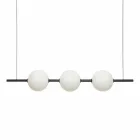 Lâmpada de suspensão 3 luzes em latão e vidro 2 acabamentos - Alma by Il Fanale Viadurini