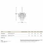 Luminária pendente 30 glasses upside Sauvignon Viadurini