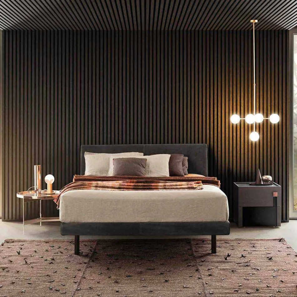 Candeeiro de Suspensão 5 Luzes em Latão e Vidro Natural - Molecola by Il Fanale Viadurini